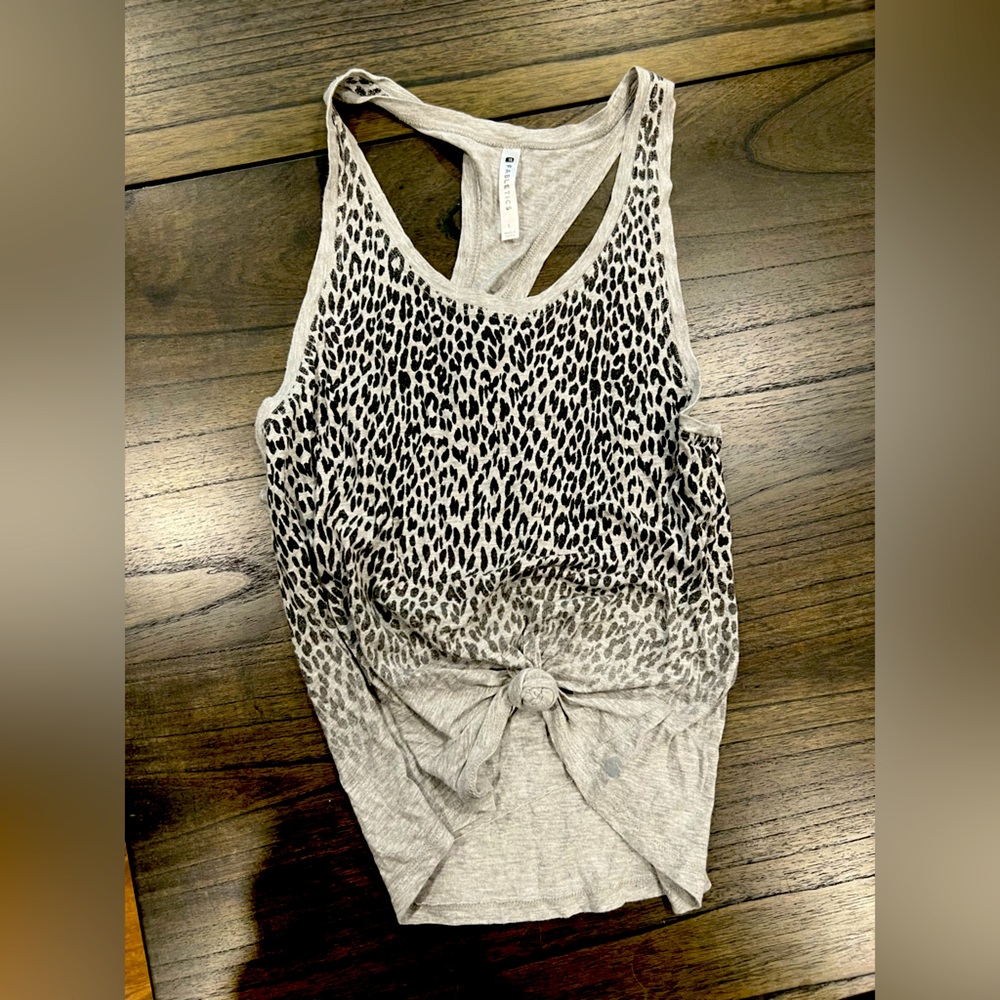 Fabletics Cheetah Print Tank Top Workout Athletic Size Large